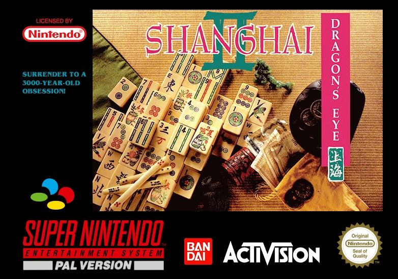 SHANGHAI II: DRAGON'S EYE  - SNES (W/BOX & MANUAL)