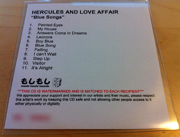 HERCULES & LOVE AFFAIR  - BLUE SONGS