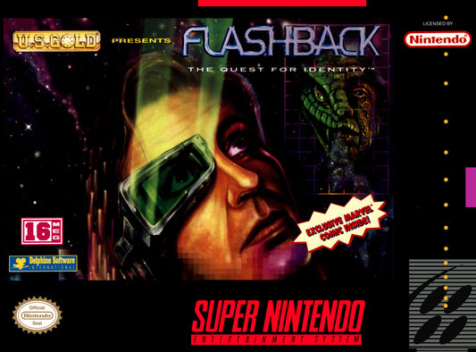 FLASHBACK: THE QUEST FOR IDENTITY  - SNES (W/BOX & MANUAL)