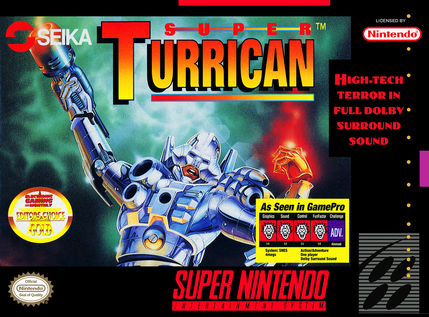 SUPER TURRICAN 2  - SNES (W/BOX & MANUAL)