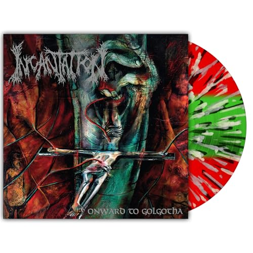 INCANTATION - ONWARD TO GOLGOTHA (CUSTOM THREE COLOUR STRIPE WITH SPLATTER VINYL)