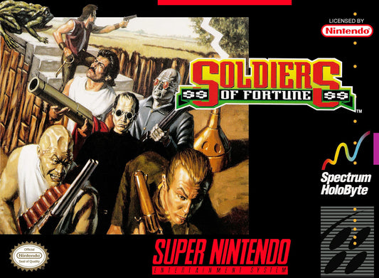 SOLDIERS OF FORTUNE  - SNES (W/BOX)