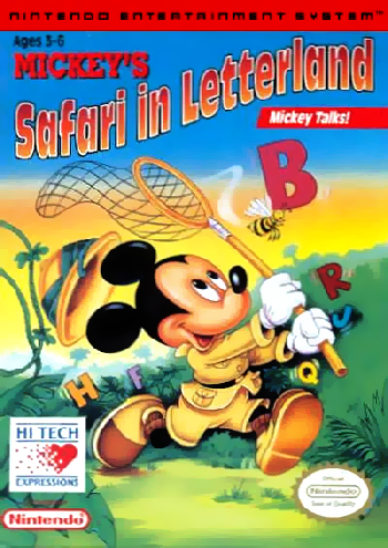 MICKEY'S SAFARI IN LETTERLAND  - NES (W/BOX & MANUAL)