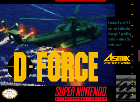 D-FORCE  - SNES (W/BOX & MANUAL)