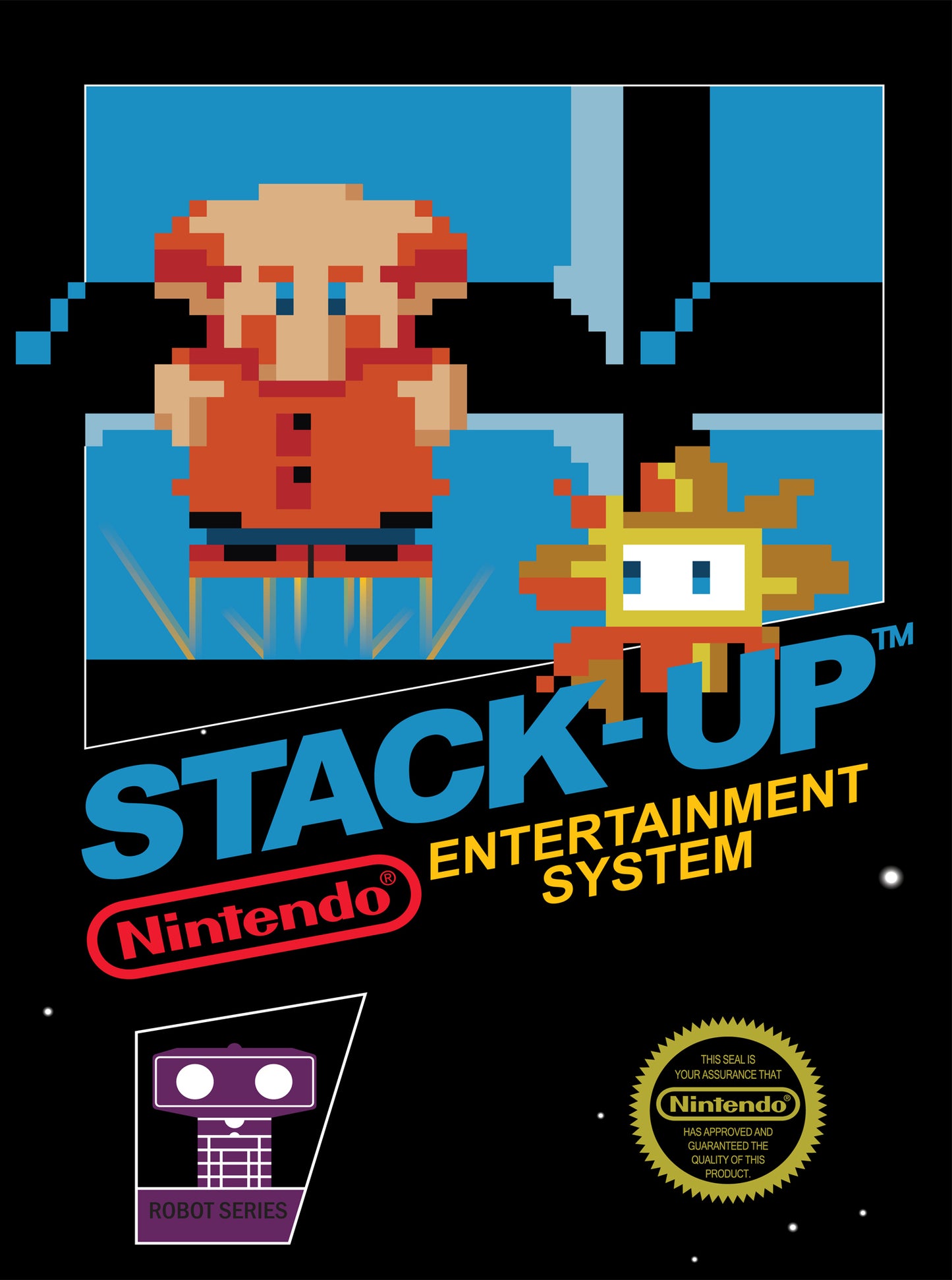 STACK UP  - NES (W/BOX & MANUAL)