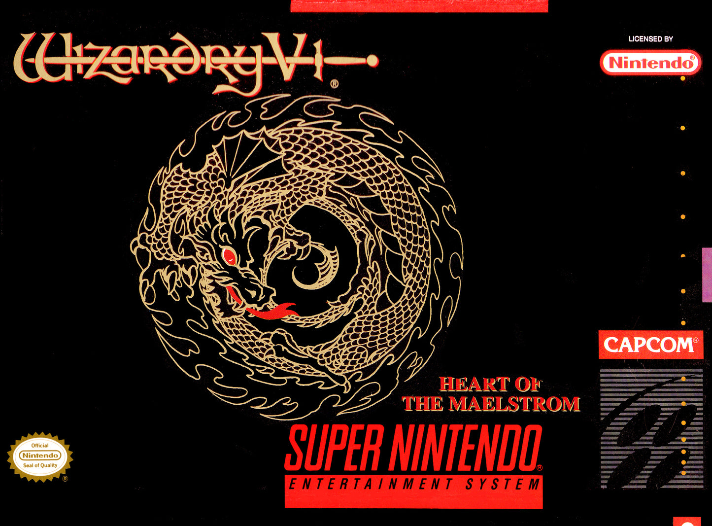 WIZARDRY V: HEART OF THE MAELSTROM  - SNES (W/BOX)