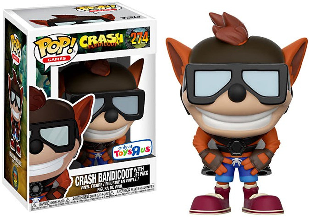 CRASH BANDICOOT WITH JET PACK #274 - FUNKO POP!-EXCLUEIVE