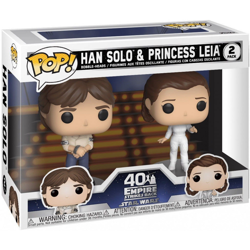 STAR WARS: HAN SOLO & PRINCESS LEIA (2 PACK) - FUNKO POP!