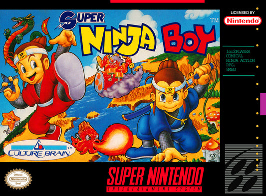 SUPER NINJA BOY  - SNES (W/BOX & MANUAL)