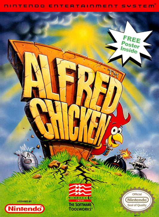 ALFRED CHICKEN  - NES (W/BOX & MANUAL)