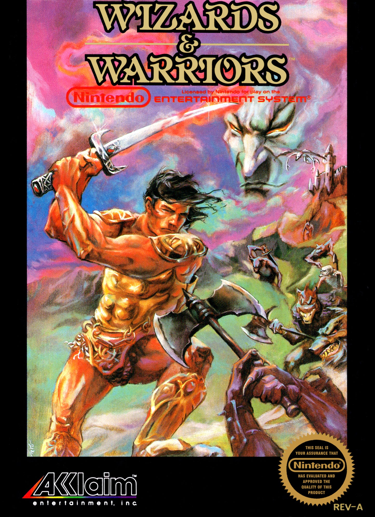 IRON SWORD: WIZARDS & WARRIORS II  - NES (W/BOX & MANUAL)