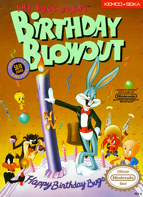 BUGS BUNNY: BIRTHDAY BLOWOUT  - NES (W/BOX & MANUAL)