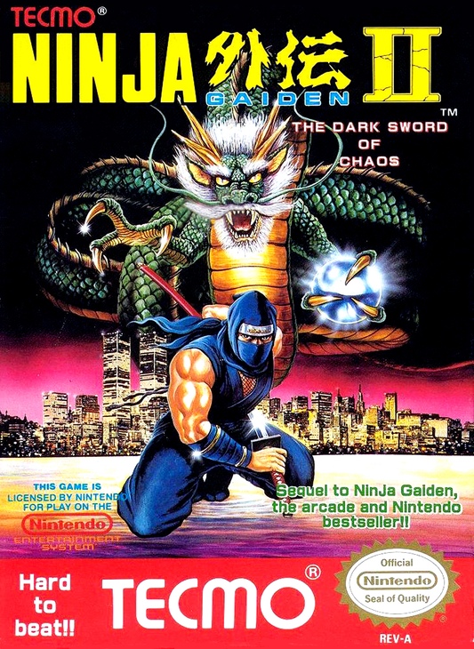 NINJA GAIDEN II: THE DARK SWORD OF CHAOS  - NES (W/BOX)