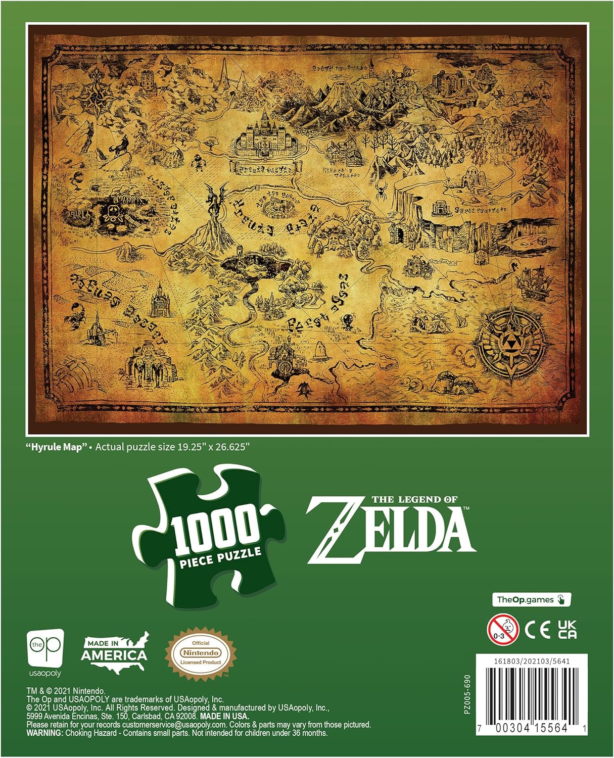 LEGEND OF ZELDA: HYRULE MAP - PUZZLE-1000PC
