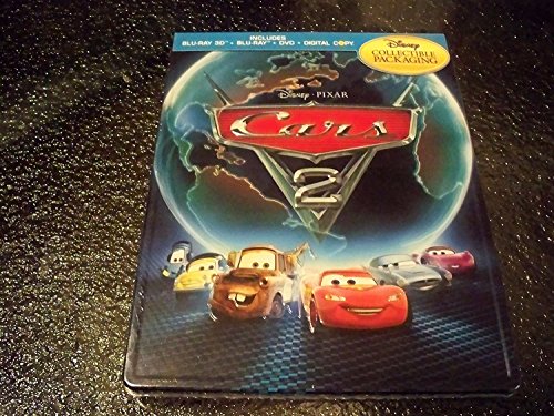 CARS 2 - BLU-3D-INC.BLU & DVD COPIES (STEELBOOK)