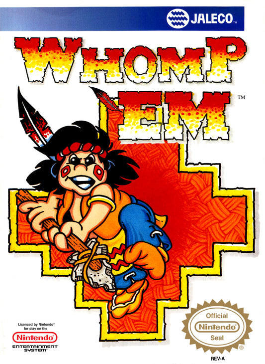 WHOMP 'EM  - NES (W/BOX & MANUAL)