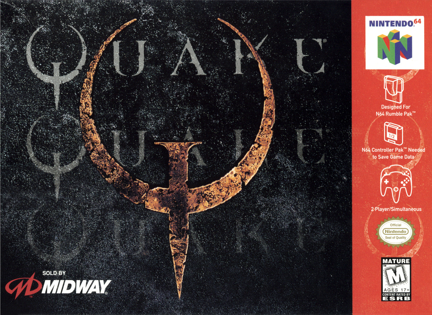 QUAKE  - N64 (W/BOX & MANUAL)