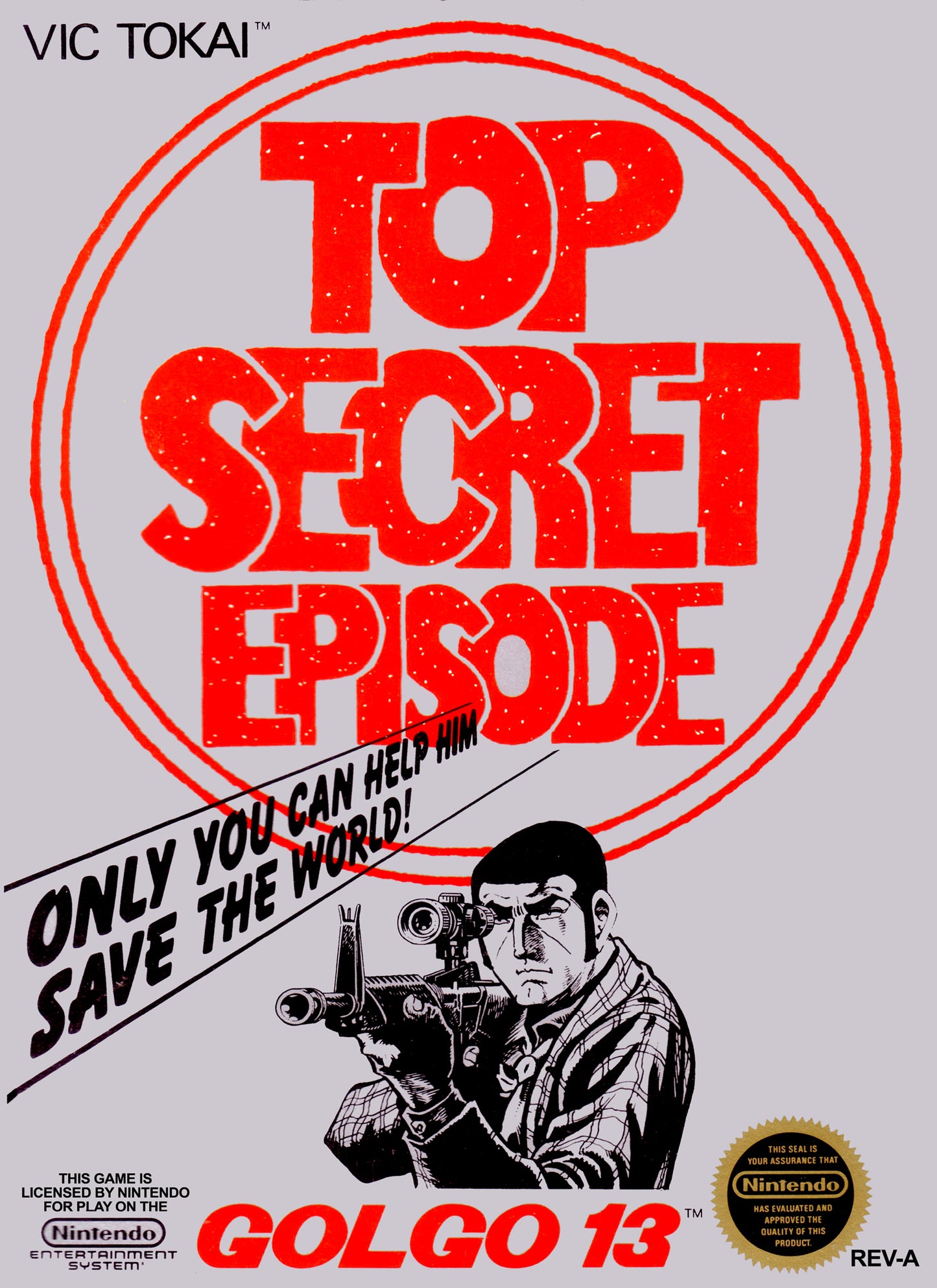 GOLGO 13: TOP SECRET EPISODE  - NES (W/BOX & MANUAL)