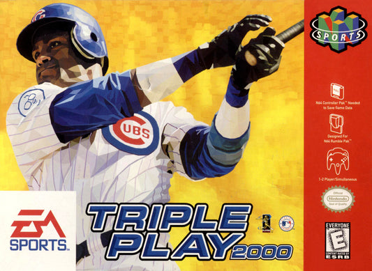 TRIPLE PLAY 2000  - N64 (W/BOX & MANUAL)