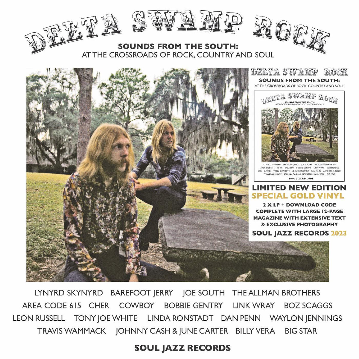 SOUL JAZZ RECORDS PRESENTS - DELTA SWAMP ROCK - SOUNDS FROM THE SOUTH: AT THE CROSSROADS OF ROCK, COUNTRY AND SOUL (INDIE EXCLUSIVE, GOLD VINYL)