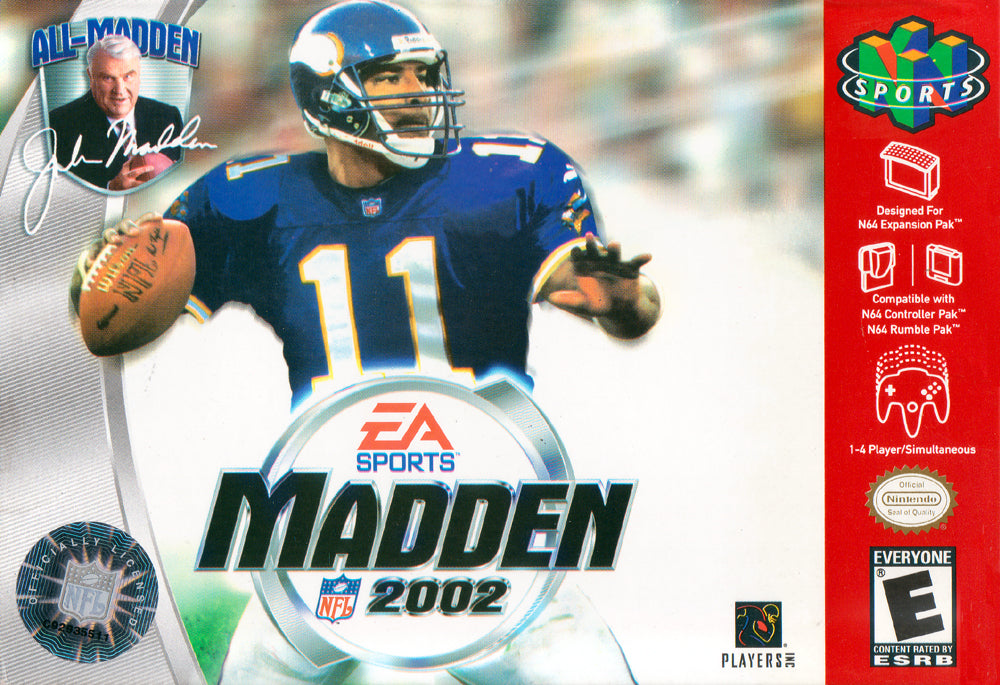 MADDEN NFL 2002  - N64 (W/BOX)