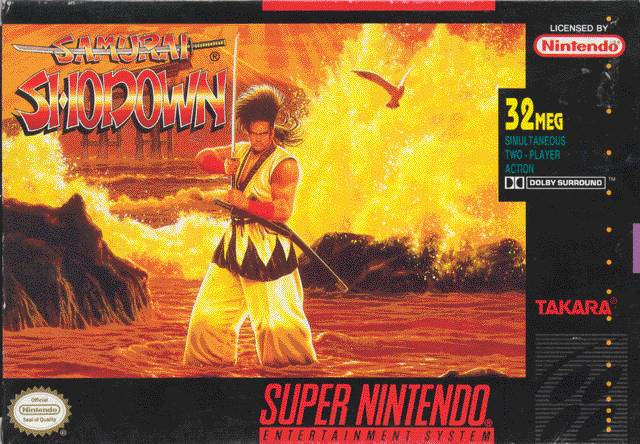 SAMURAI SHODOWN  - SNES (W/BOX & MANUAL)