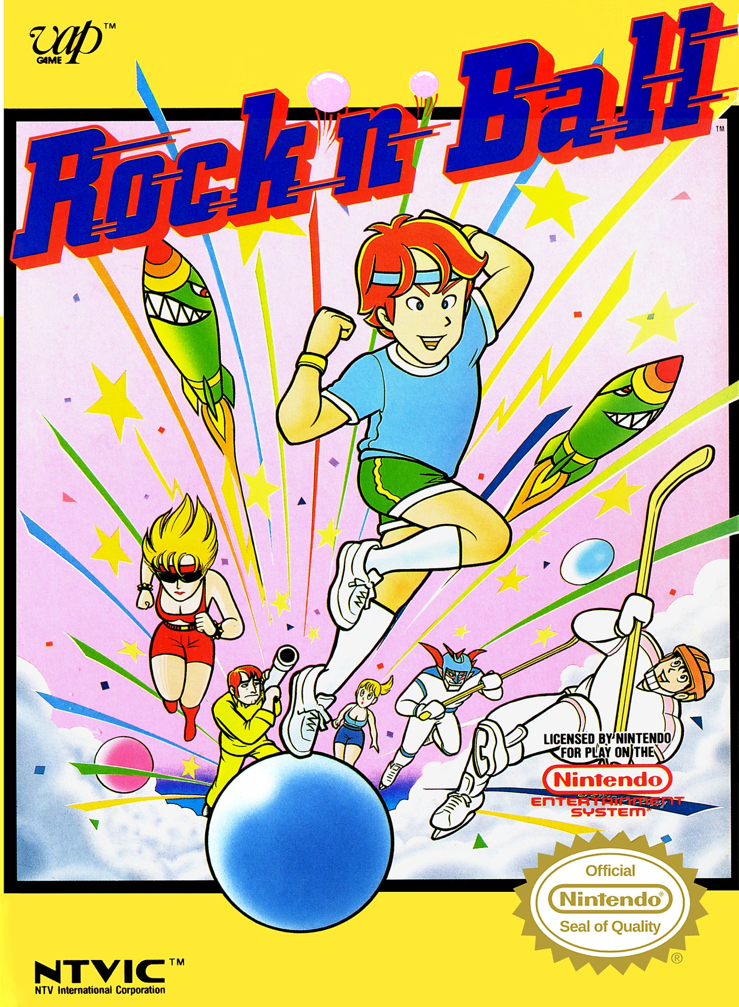 ROCK 'N BALL  - NES (W/BOX)