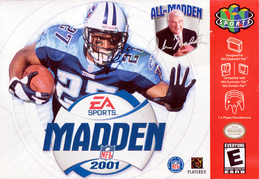 MADDEN NFL 2001  - N64 (W/BOX & MANUAL)