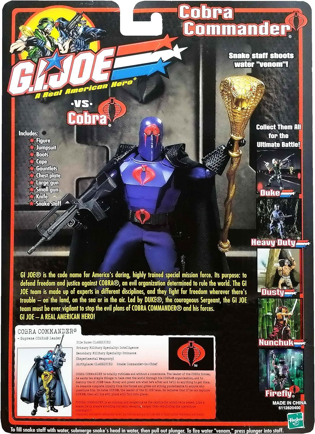 G.I.JOE: COBRA (12") - HASBRO-2001 (DAMAGED BOX)