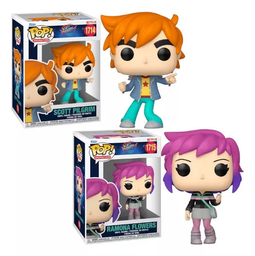 SCOTT PILGRIM: TAKES OFF: SCOTT PILGRIM #1714 & RAMONA FLOWERS #1715 - FUNKO POP!-SET OF 2