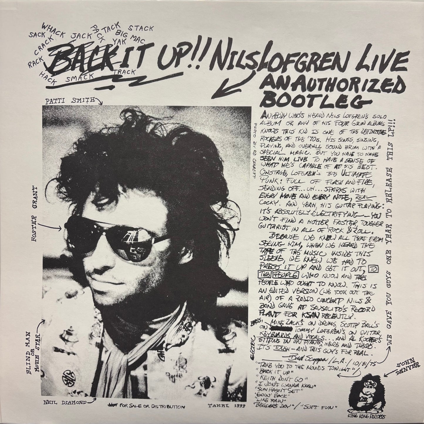 Nils Lofgren - Live: An Authorized Bootleg (Used LP)