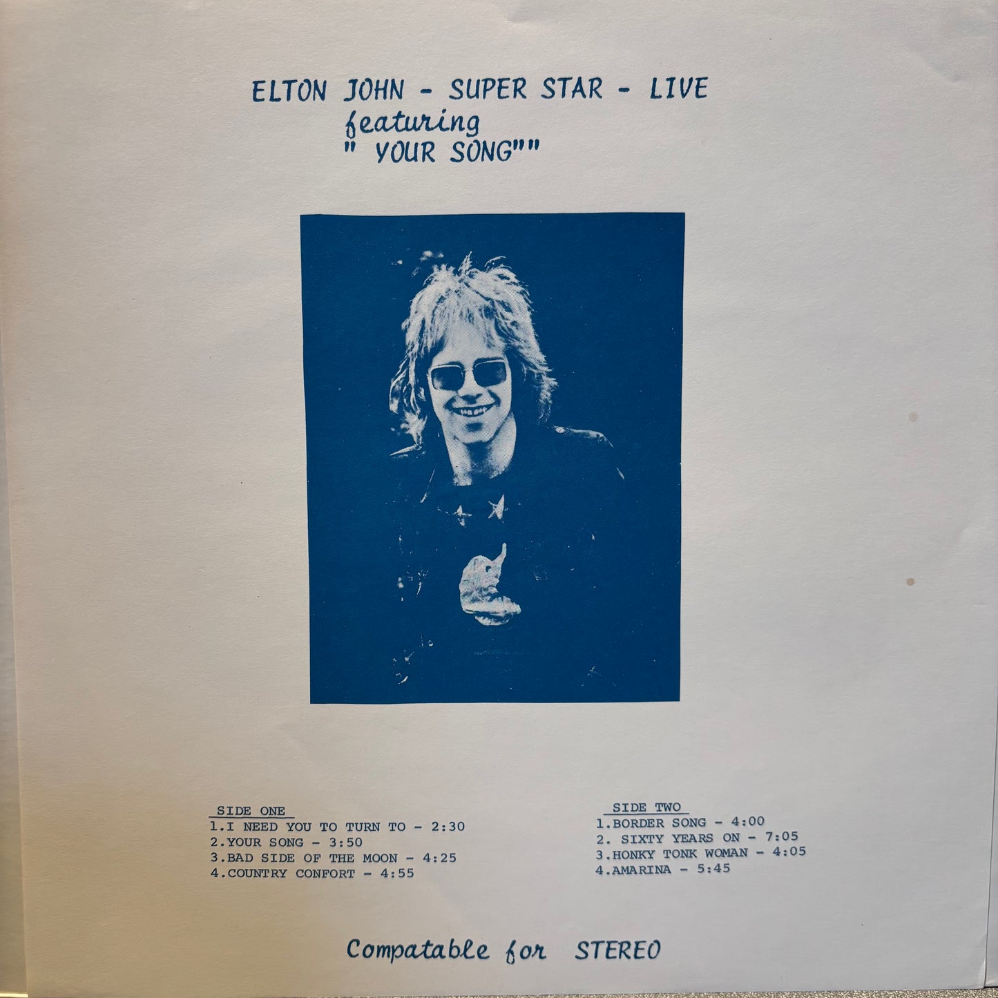 Elton John - Super Star: Live Featuring "Your Song" (Used LP)