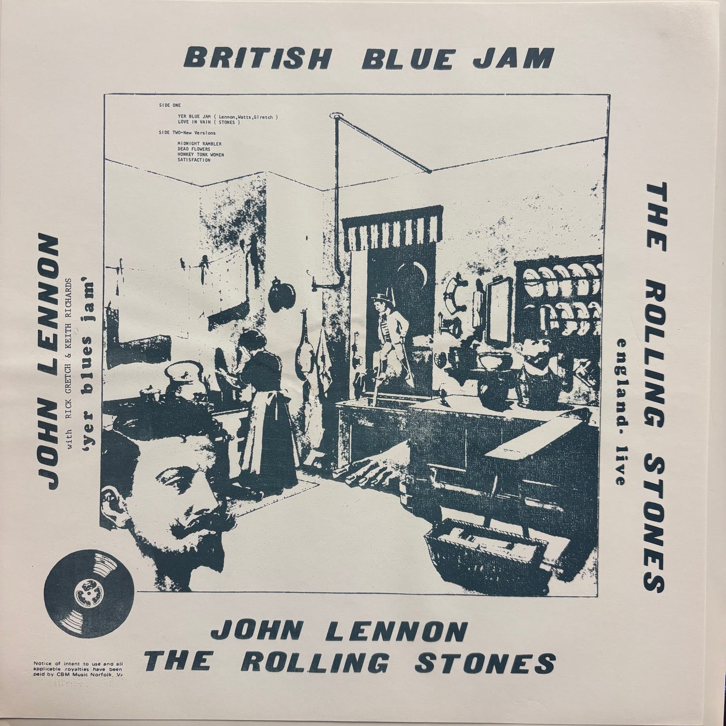 John Lennon/Rolling Stones - British Blue Jam (Used LP)