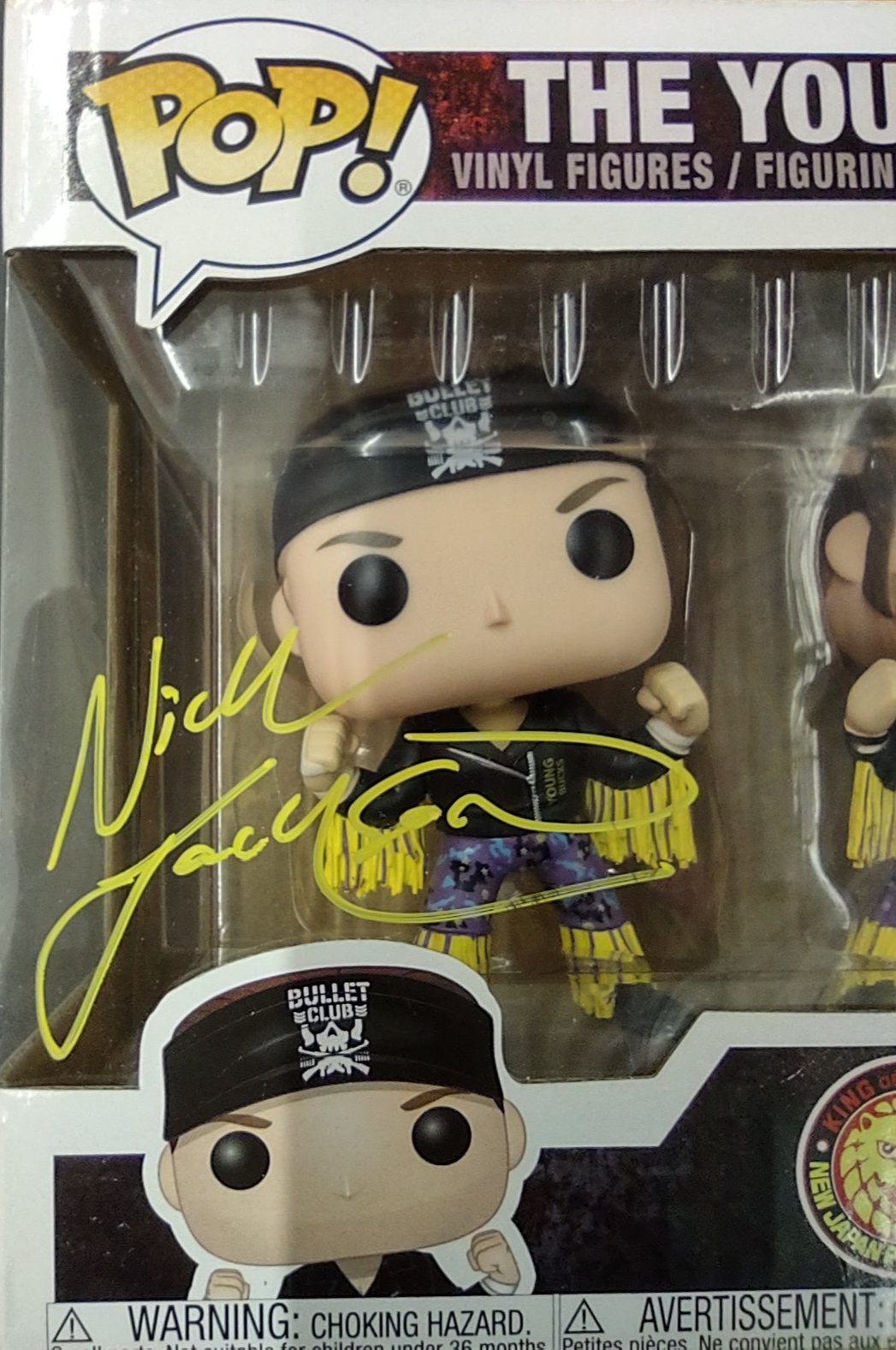 YOUNG BUCKS MATT JACKSON/NICK JACKSON (2 PACK)(PURPLE & GOLD) - FUNKO POP!-EXCLUSIVE-AUTOGRAPHED