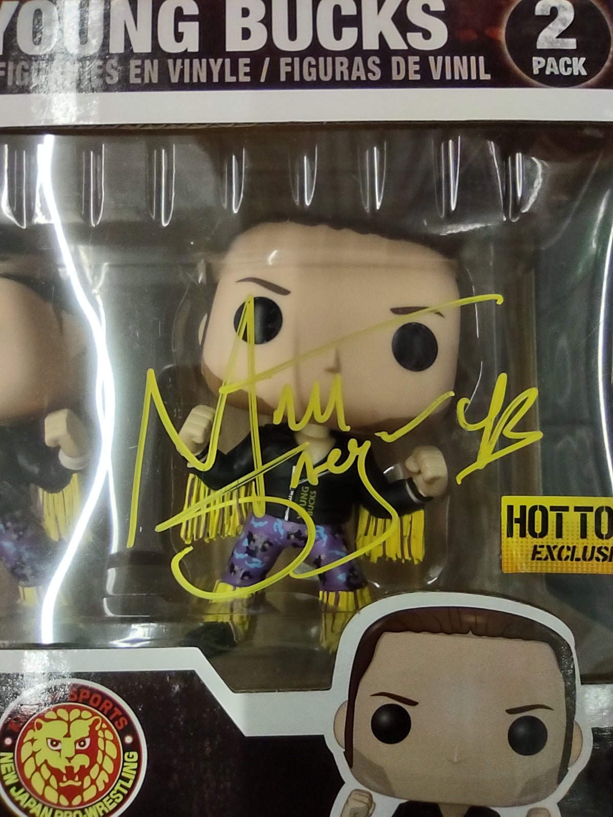 YOUNG BUCKS MATT JACKSON/NICK JACKSON (2 PACK)(PURPLE & GOLD) - FUNKO POP!-EXCLUSIVE-AUTOGRAPHED