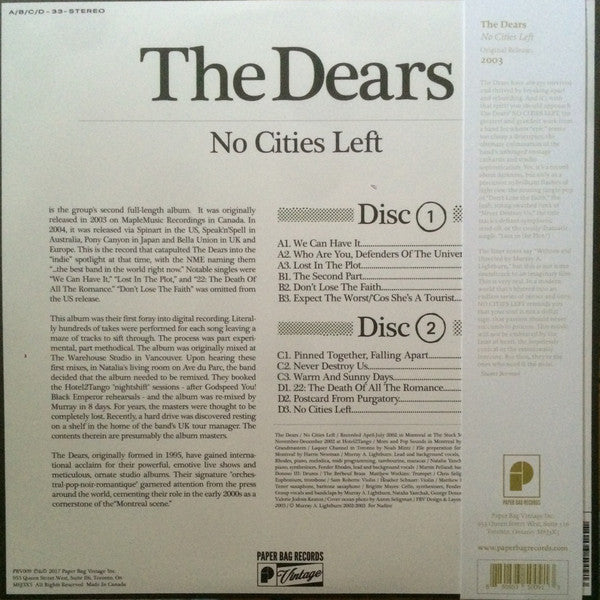 Dears - No Cities Left (Used LP)