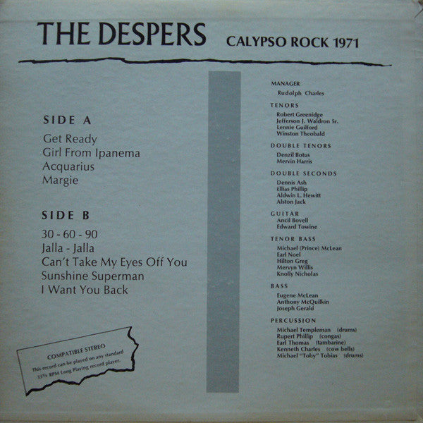 Despers - Calypso Rock (Used LP)