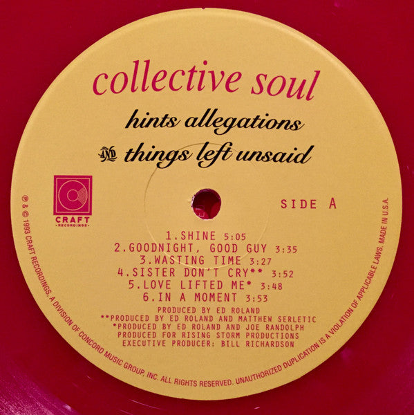 Collective Soul - Hints, Allegations & Things Left Unsaid (Red) (Used LP)