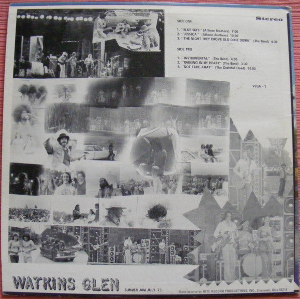 Allman Brothers/Grateful Dead/Band - Watkins Glen Summer Jam July '73 (Used LP)