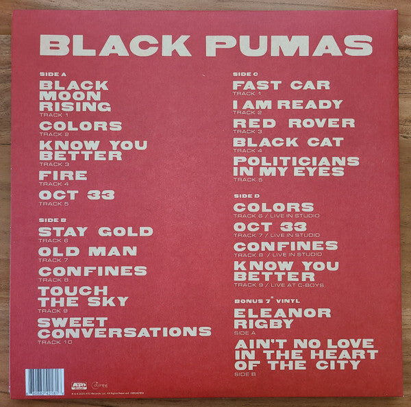 Black Pumas - Black Pumas (Gold W/Red Splatter) (Used LP)