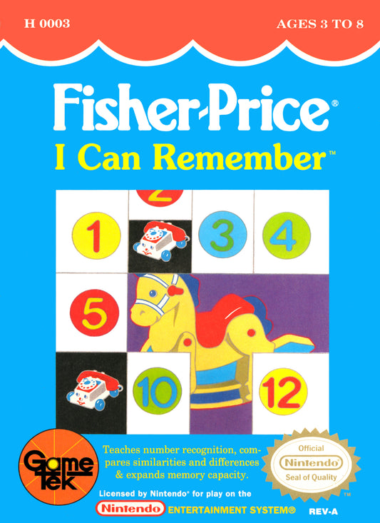 FISHER-PRICE: I CAN REMEMBER  - NES (W/BOX)