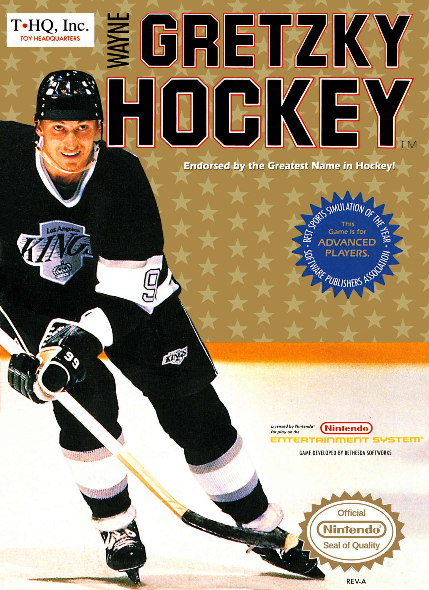 WAYNE GRETZKY HOCKEY  - NES (W/BOX & MANUAL)