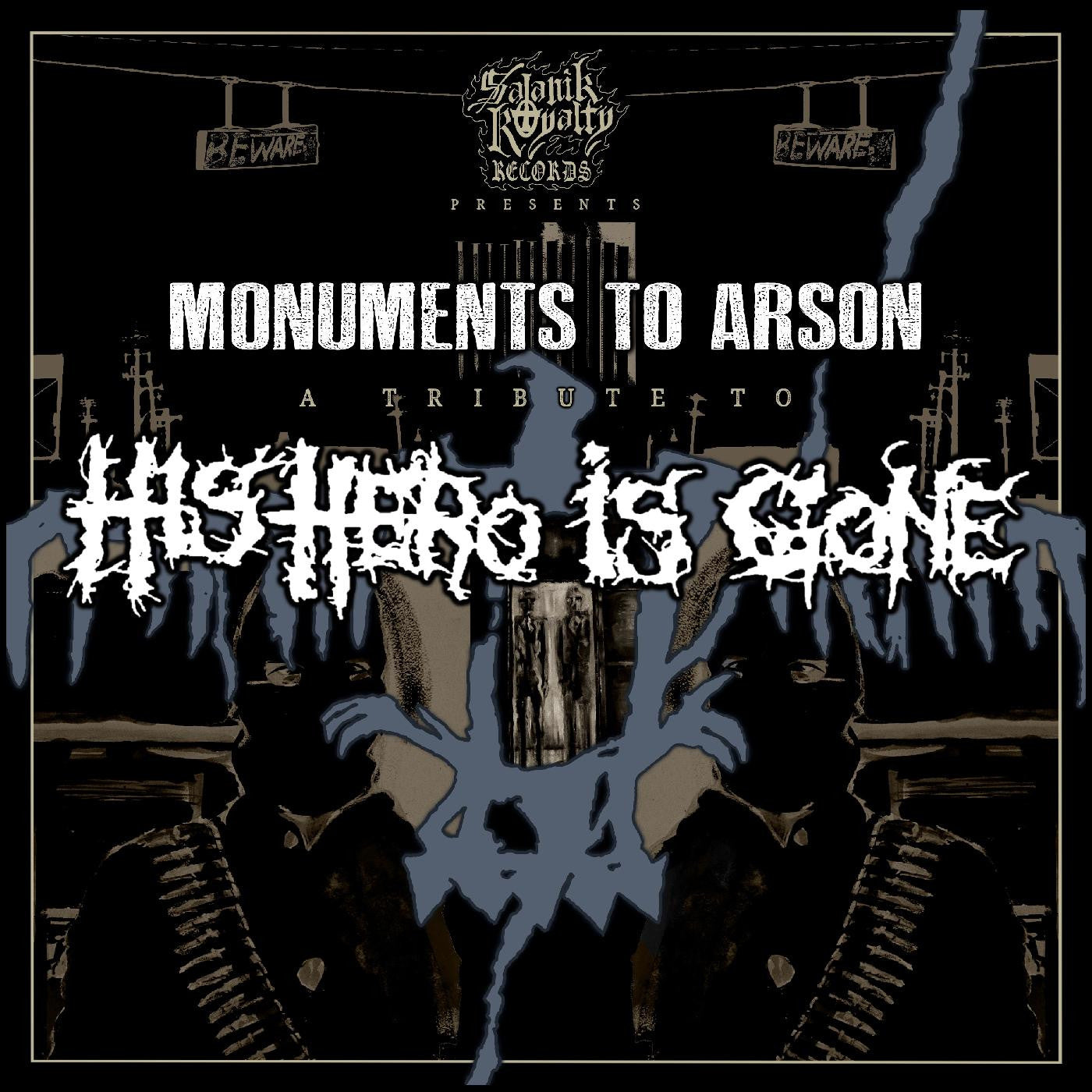 VARIOUS ARTISTS - MONUMENTS TO ARSON: A TRIBUTE TO HIS HERO IS GONE (BLACK & WHITE MARBLE VINYL)