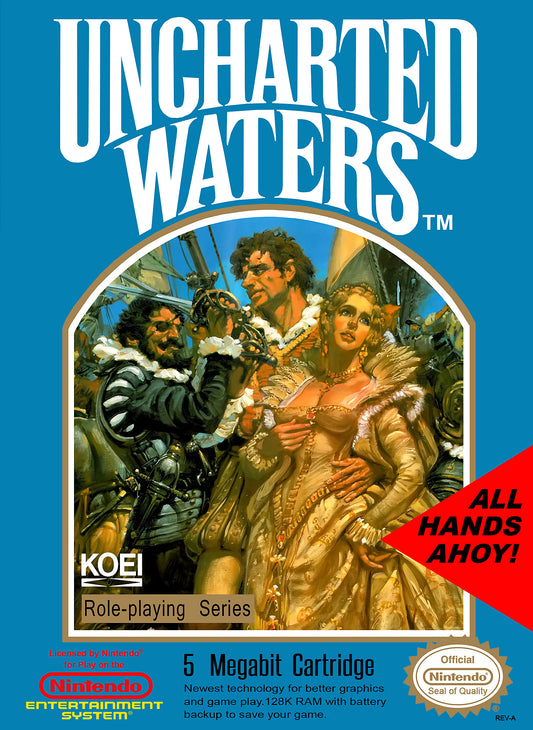 UNCHARTED WATERS  - NES (W/BOX & MANUAL)