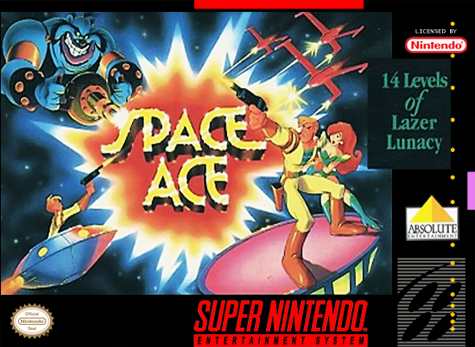 SPACE ACE  - SNES (W/BOX & MANUAL)