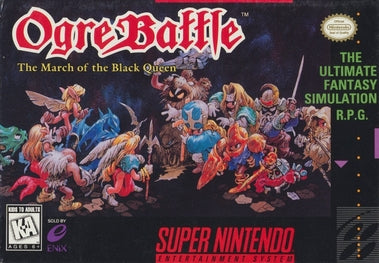 OGRE BATTLE: MARCH OF THE BLACK QUEEN  - SNES (W/BOX & MANUAL)