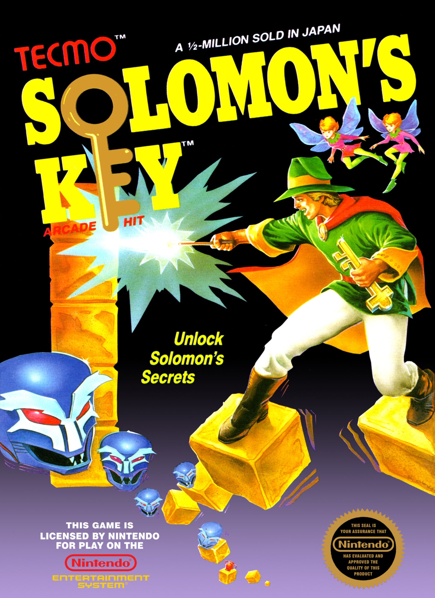 SOLOMON'S KEY  - NES (W/BOX & MANUAL)