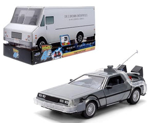 BACK TO THE FUTURE: TIME MACHINE (SILVER) - JADA-DIE-CAST 1:24-40TH-TRUCK BOX