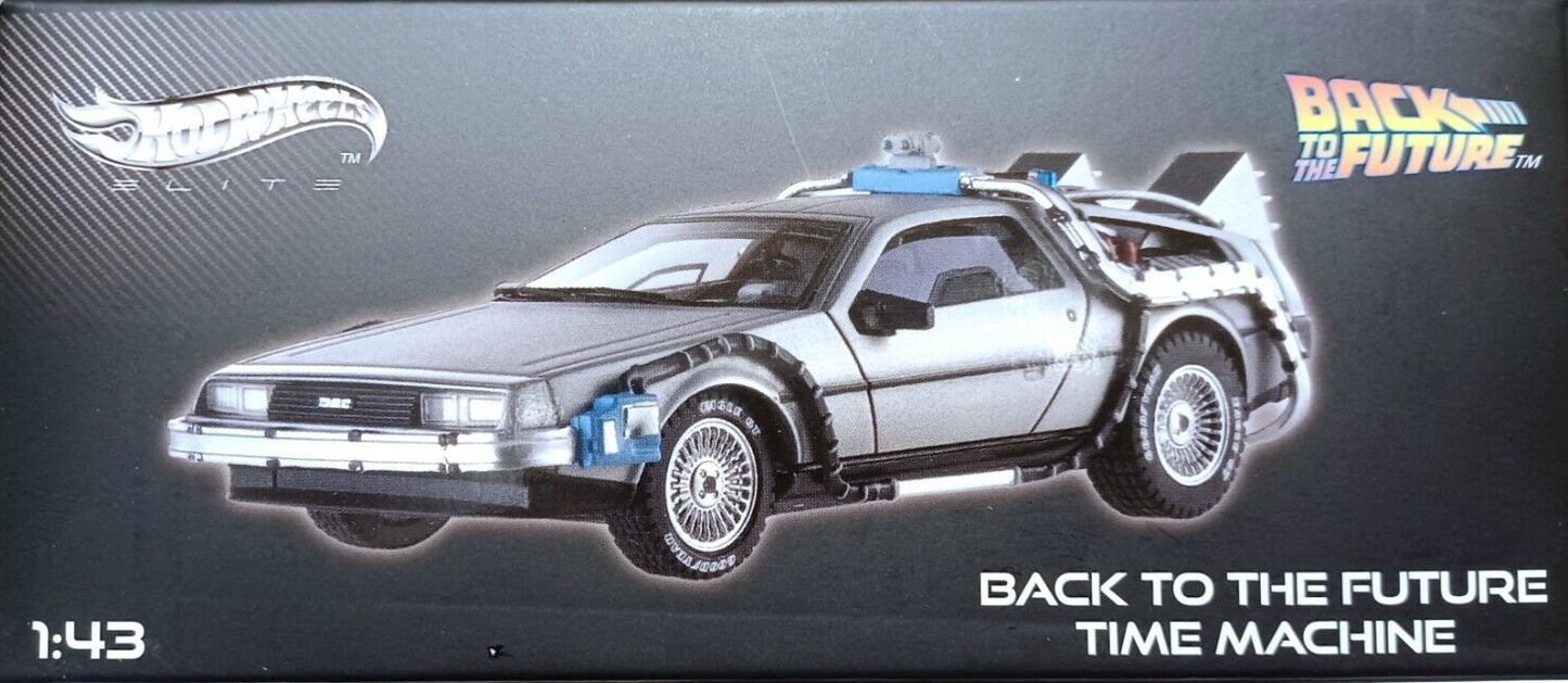 BACK TO THE FUTURE: TIME MACHINE #X5493 - HOT WHEELS-1:43 SCALE-2012 (OPEN BOX)