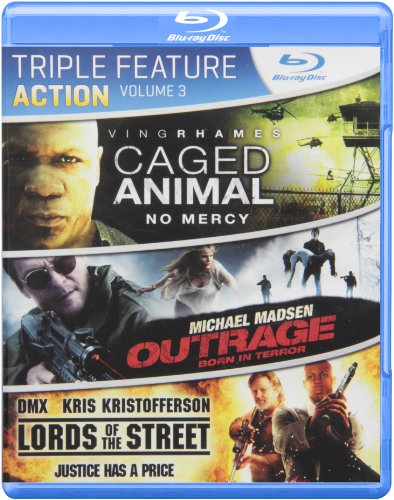 CAGED ANIMAL/OUTRAGE BORN IN TERROR/LORD - BLU-TRIPLE FEATURE-ACTION: VOL. 3